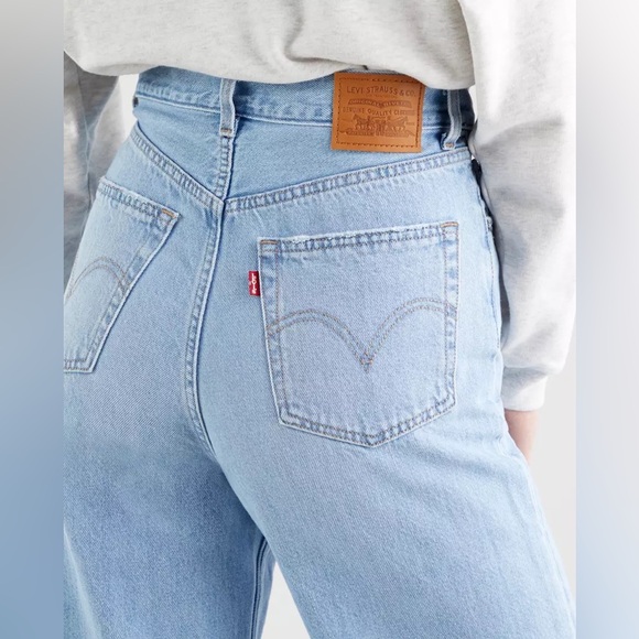 Levi’s Premium Denim High Loose Jeans in Full Circle Blue Size 27 - Picture 3 of 11